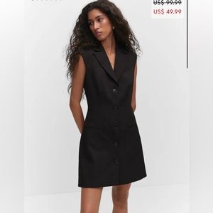 Mango Sleeveless Blazer Dress